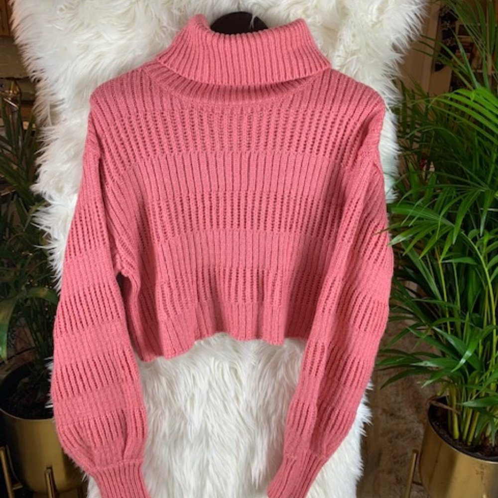 Urban Outfitters • Crop Turtleneck • Chunky • M